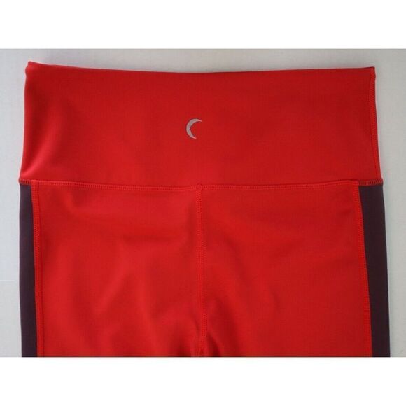 Zyia Active Women's Sz S (4) Red/Purple Stripe Capri Workout Leggings - Picture 4 of 6